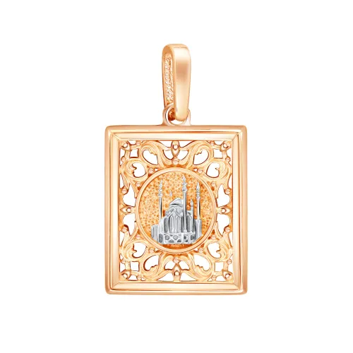 Мусульманская подвеска, Золото 585, 00-63-0199-00 Мусульманская подвеска, Золото 585, 00-63-0199-00