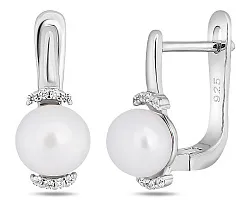 Серьги, Серебро 925, Жемчуг 657370