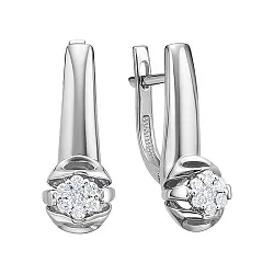 Серьги, Золото 585, Бриллиант С212-6408