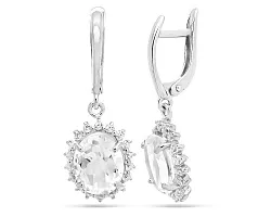 Серьги, Серебро 925, Хрусталь горный 647151 Серьги, Серебро 925, Хрусталь горный 647151