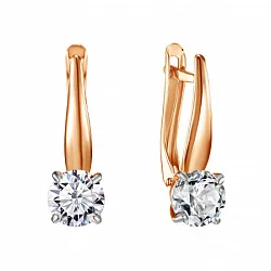 Серьги, Золото 585, Фианит Срг10-06391Н/бцФ/з585 Серьги, Золото 585, Фианит Срг10-06391Н/бцФ/з585