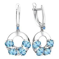 Серьги, Серебро 925, Фианит 90-02-8102-02 Серьги, Серебро 925, Фианит 90-02-8102-02