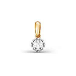 Подвеска фантазийная,  Золото 585, Фианит 034470
