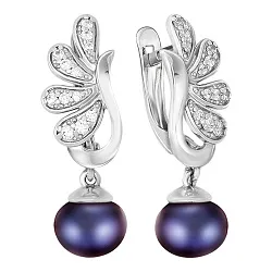 Серьги, Серебро 925, Жемчуг 90-02-7461-50