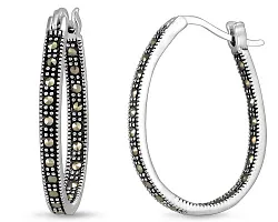 Серьги, Серебро 925, Марказит 654998 Серьги, Серебро 925, Марказит 654998