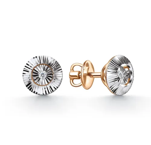 Серьги пусеты-гвоздики, Золото 585, 12-11-51289-11-00