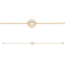 Браслет фантазийный Золото 585 
 , Фианит 04-58-1191-00