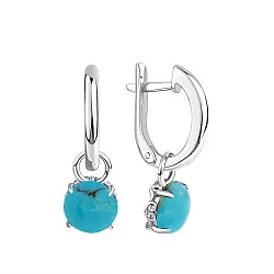 Серьги, Серебро 925, Бирюза 2340311791 Серьги, Серебро 925, Бирюза 2340311791