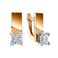 Серьги, Золото 585, Фианит 01-217531 Серьги, Золото 585, Фианит 01-217531