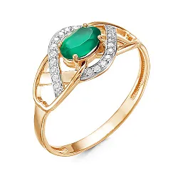 Кольцо Золото 585, Изумруд К112-3724ГТИ