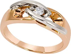 Кольцо Золото 585, Бриллиант 299411ю