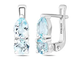 Серьги, Серебро 925, Топаз 629986