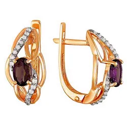 Серьги, Золото 585, Гранат 278908 1 8 1