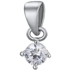 Подвеска фантазийная,  Серебро 925, Фианит FLP 8