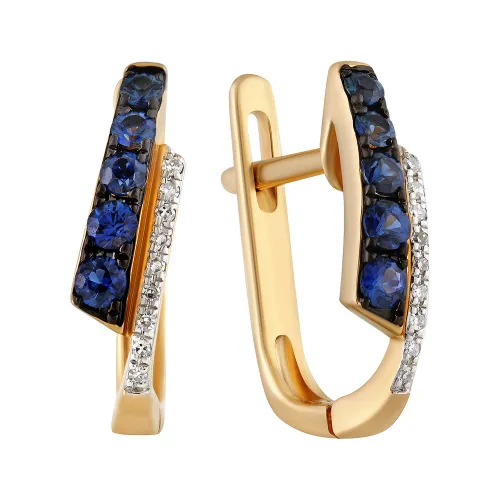 Серьги, Золото 585, 36-41E00926-S0DDSA Серьги, Золото 585, 36-41E00926-S0DDSA