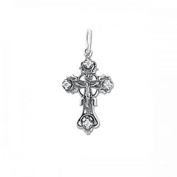 Подвеска крест, Серебро 925, Фианит 23-556р