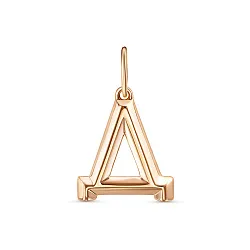 Подвеска буква Д,  Золото 585 0302418