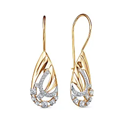 Серьги, Золото 585, Фианит 2463607 1 1 1 Серьги, Золото 585, Фианит 2463607 1 1 1