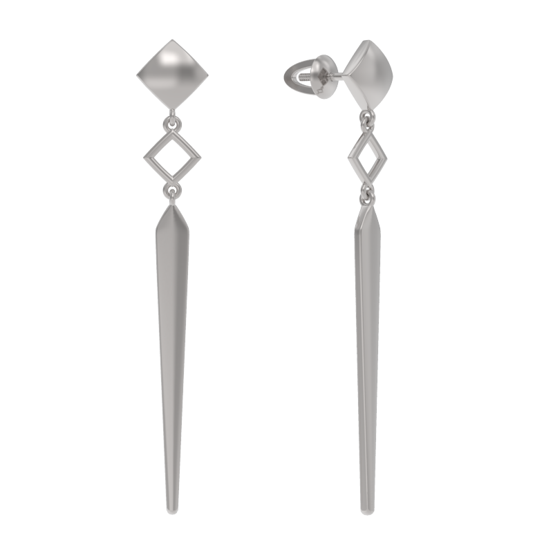 Серьги пусеты-гвоздики, Серебро 925, 1042162-00000