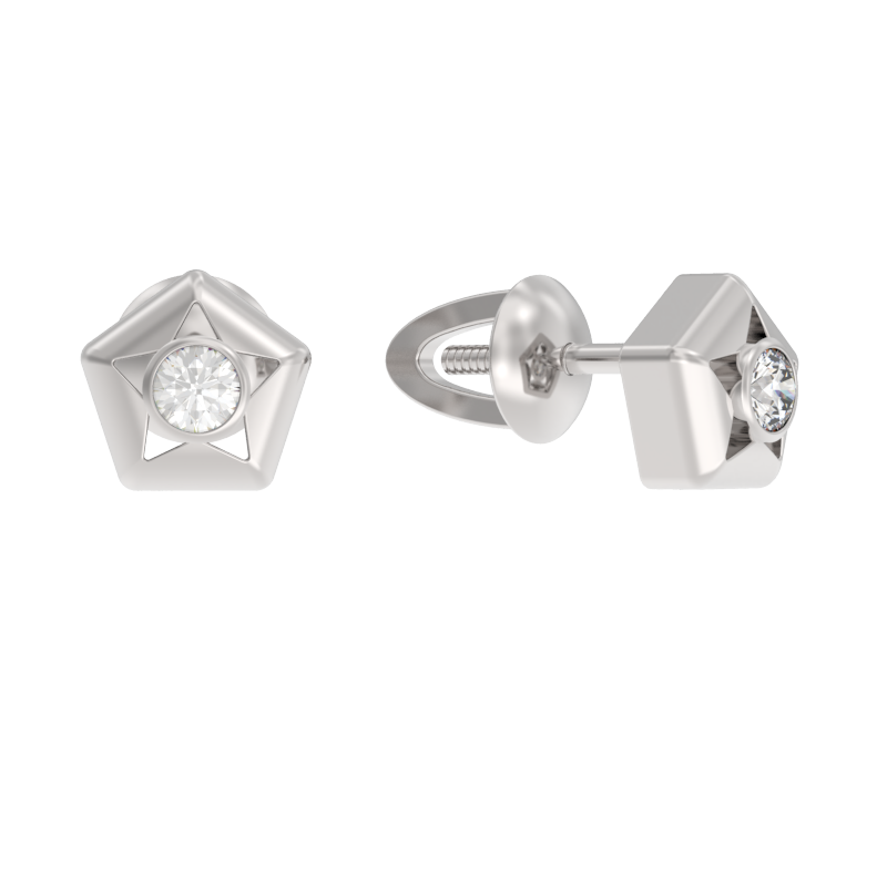 Серьги пусеты-гвоздики, Серебро 925, 1040302-01110