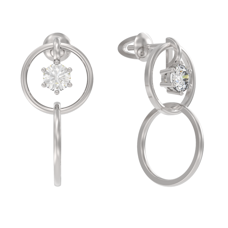 Серьги пусеты-гвоздики, Серебро 925, 1047102-01210