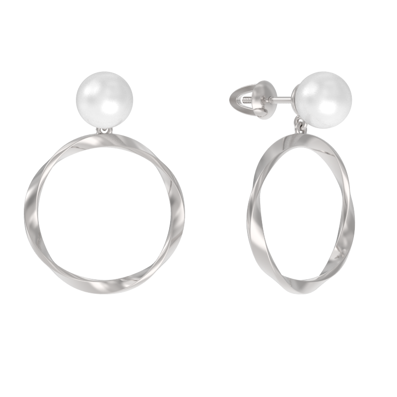 Серьги пусеты-гвоздики, Серебро 925, 1041672-01250-2S