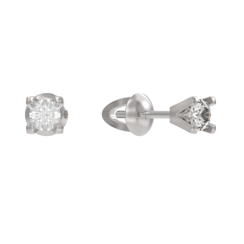 Серьги пусеты-гвоздики, Серебро 925, 1042412-01210