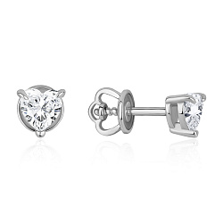 Серьги пусеты-гвоздики, Серебро 925, Фианит 2340205887
