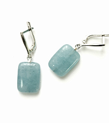 Серьги, Серебро 925, Аквамарин 8236-1мр-с