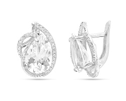 Серьги, Серебро 925, Хрусталь горный 642616