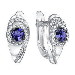Серьги, Серебро 925, Фианит 90-02-7872-06