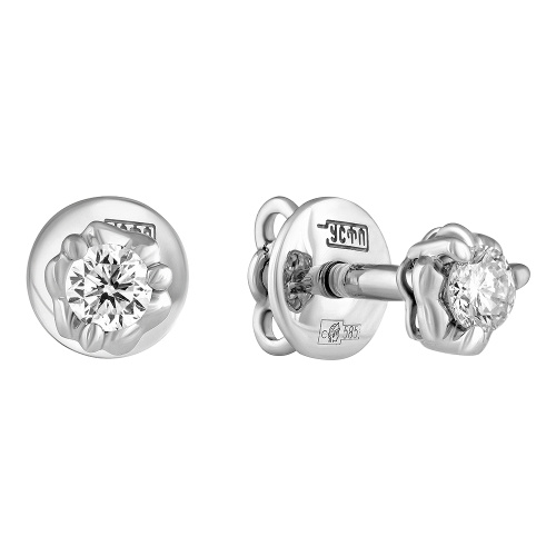 Серьги пусеты-гвоздики, Золото 585, 83-42E61592-F1DD