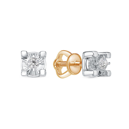Серьги пусеты-гвоздики, Золото 585, С01992-120