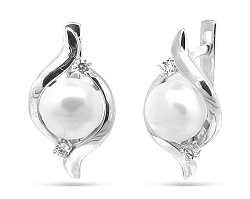 Серьги, Серебро 925, Жемчуг 638287