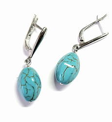 Серьги, Серебро 925, Бирюза 6318р-с