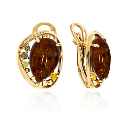 Серьги, Серебро 925, Янтарь 2320861171-42