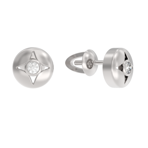 Серьги пусеты-гвоздики, Серебро 925, 1040312-01110