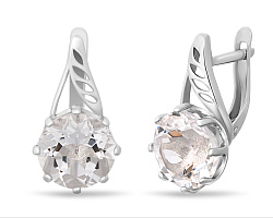 Серьги, Серебро 925, Хрусталь горный 656328