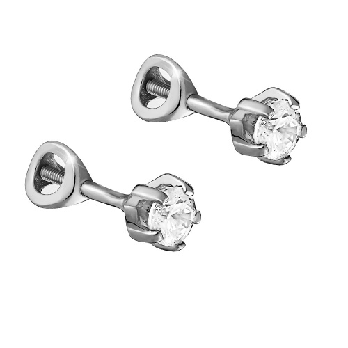 Серьги пусеты-гвоздики, Серебро 925, с105067рв