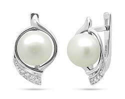 Серьги, Серебро 925, Жемчуг 634544