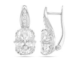 Серьги, Серебро 925, Хрусталь горный 647082