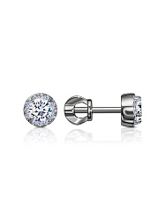Серьги пусеты-гвоздики, Золото 585, Фианит С230-3612