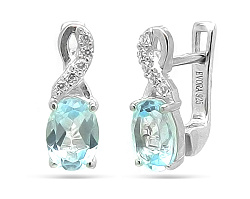 Серьги, Серебро 925, Топаз 8194