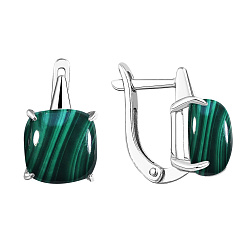 Серьги, Серебро 925, Малахит 2340385041