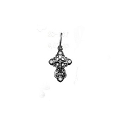 Подвеска крест, Серебро 925, Фианит 23-146р