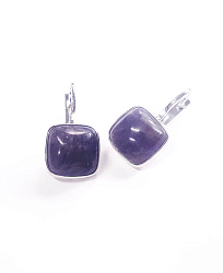 Серьги, Серебро 925, Аметист 14143/1/2р-с