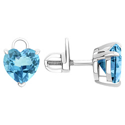 Серьги пусеты-гвоздики, Серебро 925, Фианит 2340204774-70