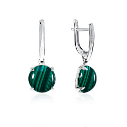 Серьги, Серебро 925, Малахит 2340382311