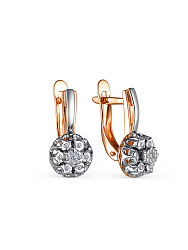 Серьги, Золото 585, Фианит 2060403