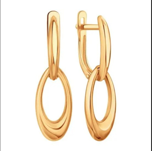 Серьги, Золото 585, Т10002Г314